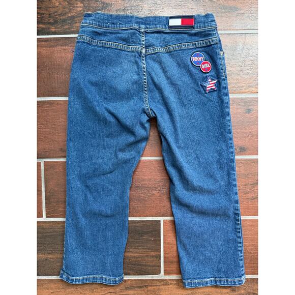 Vintage Y2K Tommy Girl Jeans • Size 3 • Americana Embroidered Patches - Picture 6 of 7